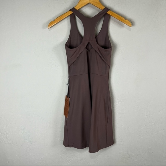 NEW Girlfriend Collective Lola Active Dress with Shorts Fog Brown Size XS - Picture 5 of 11